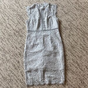 Bardot Light Gray Lace Midi Dress